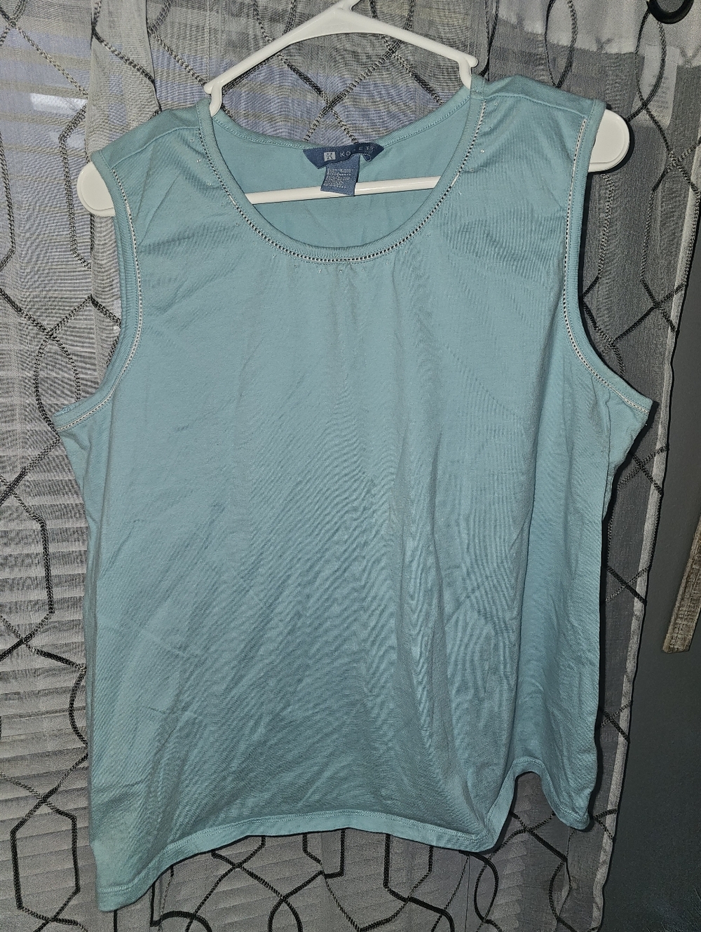 Koret Light Aqua Scoop Neck Tank Top
